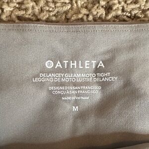 Athleta Delancey Gleam Moto Tight - Light Gray